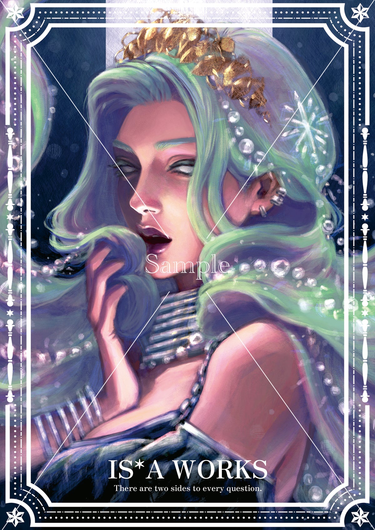 Black rain (Silver foil)　A4 ART PRINT