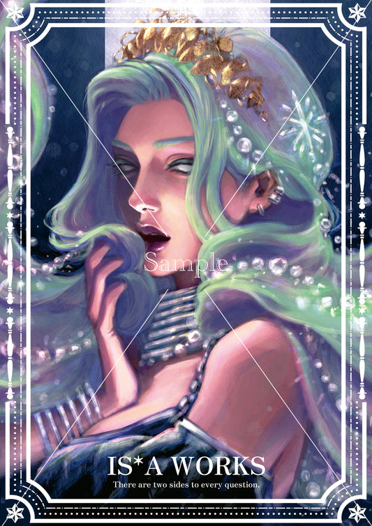 Black rain (Silver foil)　A4 ART PRINT